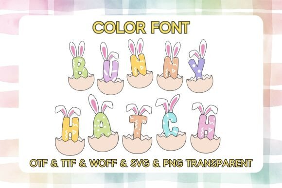 Bunny Hatch Color Font: A Playful Addition to Your Easter Toolkit