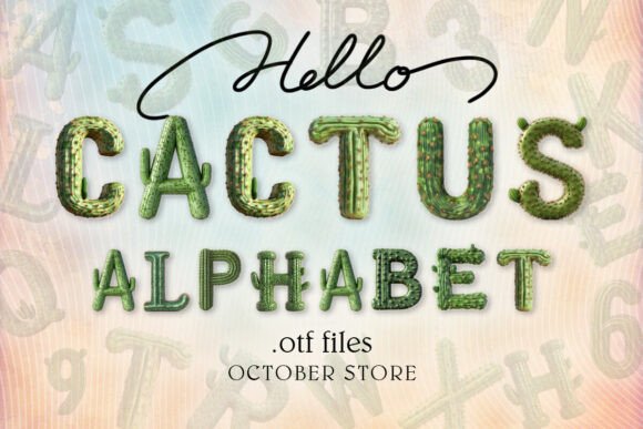 Cactus Alphabet: Where Desert Charm Meets Modern Calligraphy