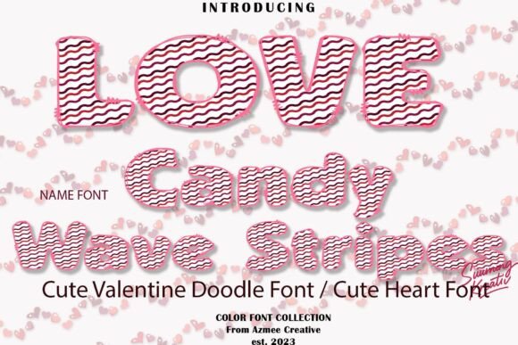 Candy Wave Stripes: A Doodle Font for Sweet Designs