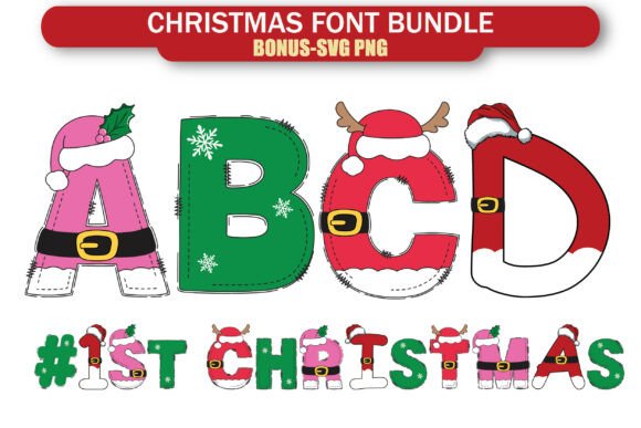 Christmas Alphabet Bundle – 4-in-1: Festive Design Made Simple