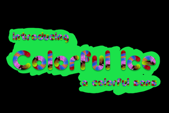 Colorful Ice: A Fresh Take on Modern Display Typography