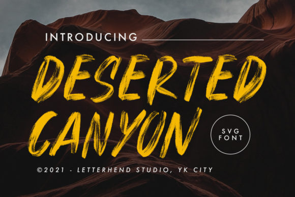 Deserted Canyon: A Bold SVG Font for Impactful Design