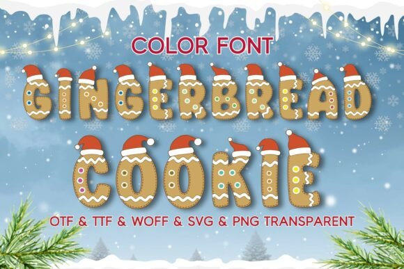 Gingerbread Cookie: A Playful Color Font for Holiday Designs