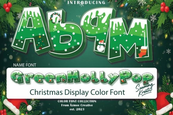 Greenhollypop: Your Go-To Festive Display Font