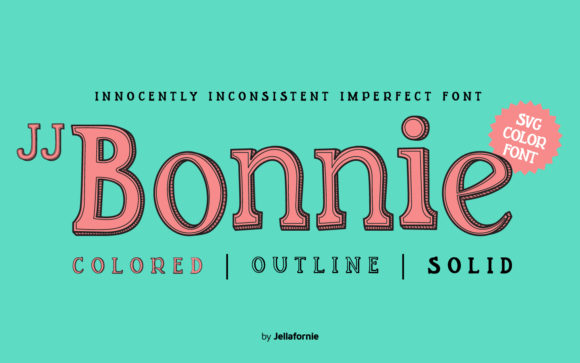 JJ Bonnie: A Playful, Hand-Drawn Color Font for Creative Projects