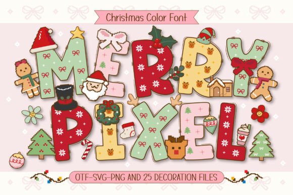 Merry Pixel: A Festive Color Font for Holiday Projects