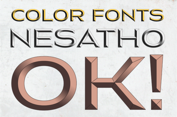 Nesatho-OK: A Color Font for Modern Creative Projects