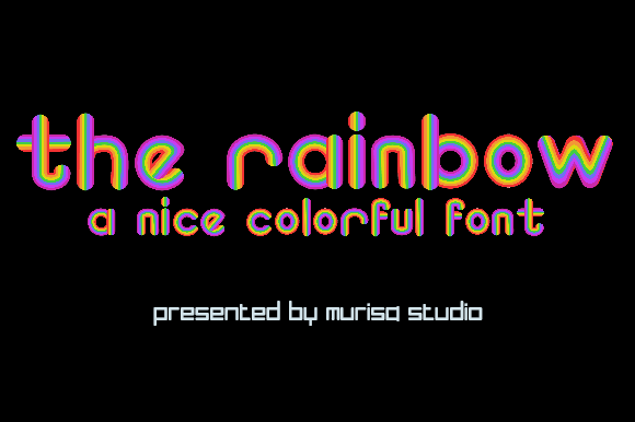 The Rainbow: A Retro Color Font for Vibrant Designs